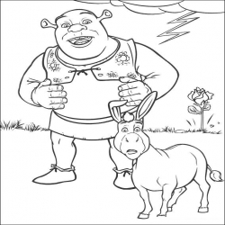 Shrek kleurplaat